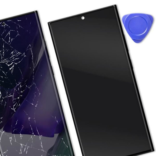 LCD-skærm til Samsung Galaxy Note 20 Ultra Touch Glass og Relife Black Chassis Svart