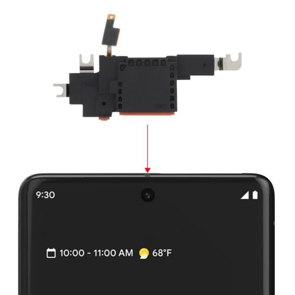 Intern højttaler - RELIFE - Google Pixel 7 Pro - Sort - CE RoHS certificeret Svart