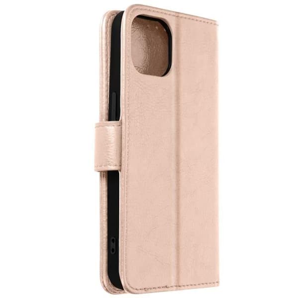 iPhone 13 Mini Case - AVIZAR - Chesterfield - Lompakko - Videotuki - Vaaleanpunainen Rosa