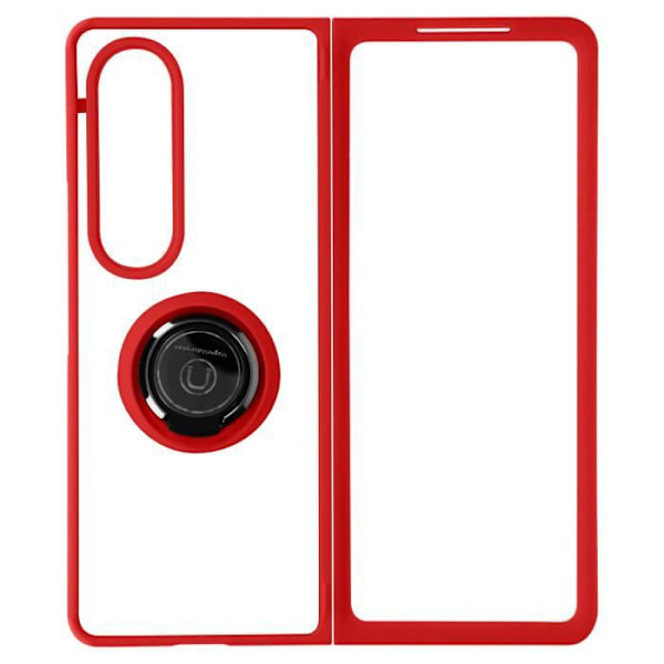Skyddande fodral AVIZAR för Samsung Galaxy Z Fold 4 - Röd - Metallring för videostöd Röd