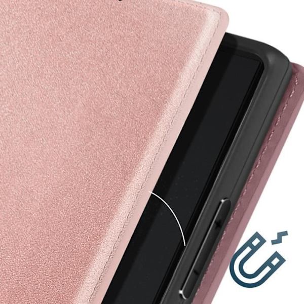 Halvstift cover til Samsung Galaxy S24 Ultra - AVIZAR - Kortholder og videostøtte - Champagne pink Rosa