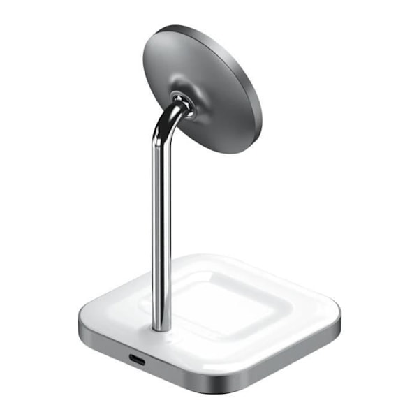 Docki 2 in 1 - SATECHI - MagSafe - 7.5W laturi - 5W langaton tukiasema - Avaruusvaaleanharmaa Grå