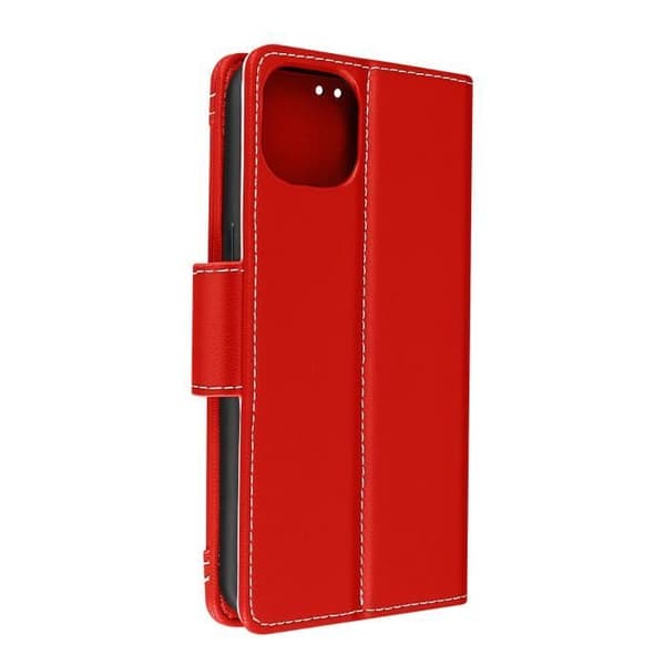 iPhone 13 Mini Multi-compartment Wallet Case Video Support Rød Röd