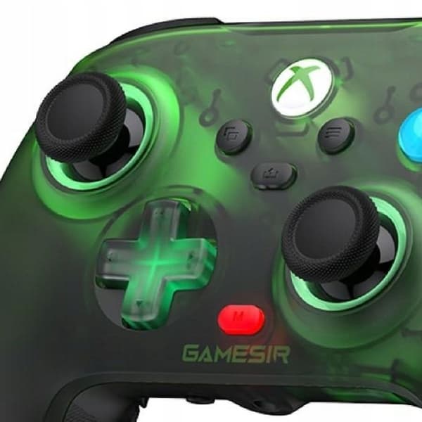 T7 Pro Retro Controller til Xbox PC Kablet USB-C RGB Hall Effect Sticks Gamesir Grøn / Sort Grön/svart