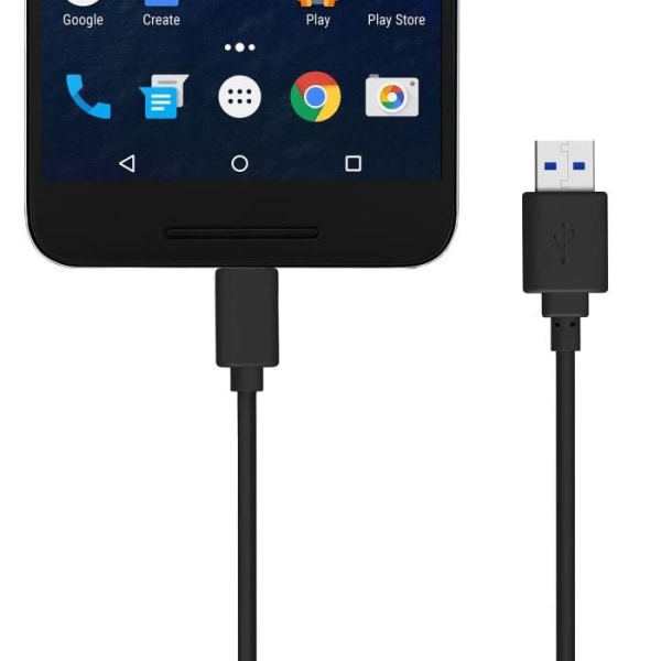 USB Type C - Moxie - 1m - Vyyhdistetty nahka - Lataus/Synkronointi - Musta