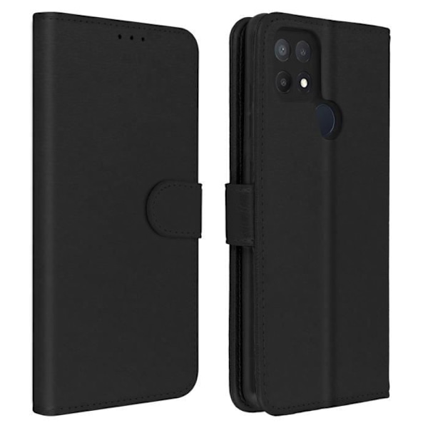 Skyddsfodral AVIZAR för Oppo A15 - Svart - Fack för kreditkort och videostativ Svart