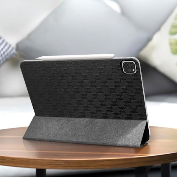Kolmiosainen kotelo iPad Air 4:lle - KARL LAGERFELD - Musta - Moniasentotuki Svart