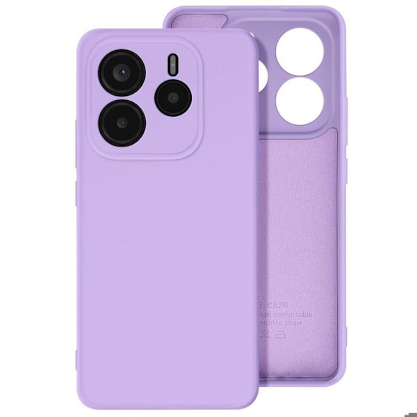 Skal för Xiaomi Redmi Note 14 5G Semi-stiff Soft-touch Anti-fingeravtryck Lila Lila