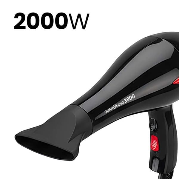 Hårtørrer - AVIZAR - 2000W - Ledning - Varm/kold luft - Sort Svart
