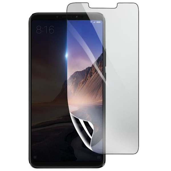 Näytönsuoja - 3MK - Xiaomi Mi Max 3 - Iskunkestävä Hydrogeeli - Läpinäkyvä - Naarmuuntumaton Transparent