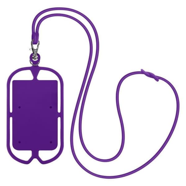 Coque Cordon - AVIZAR - NeckPouch - Lilla - Silikone - Blød Lila