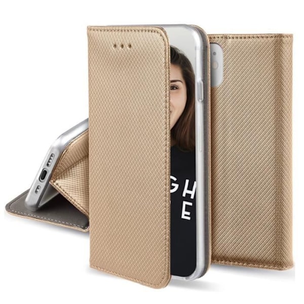 Folio-etui til Samsung Galaxy A03 4G Magnetisk stativ Funktion Jaym Gold Gul