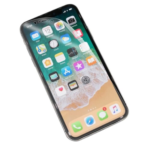 iPhone X / XS Flexibelt skärmskydd i härdat glas - Transparent Forcell Vit