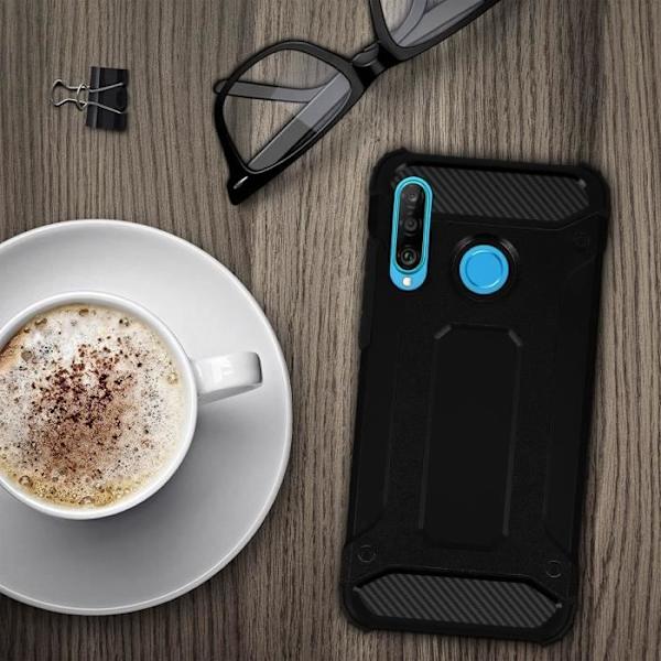 Coque - AVIZAR - Huawei P30 Lite - Hybridskydd - Stötsäker upp till 1,8m - Svart Svart