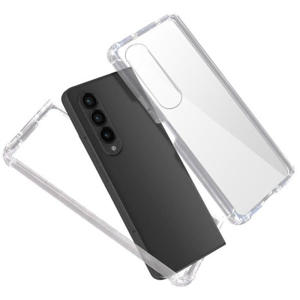 AVIZAR Skyddsfodral för Samsung Galaxy Z Fold 4, mjuk silikon med tydliga stötsäkra hörn Transparent