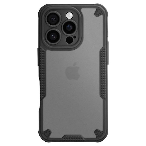Stötsäker Coque för iPhone 16 Pro Förstärkta Hörn Matt Antikrack Svart Svart