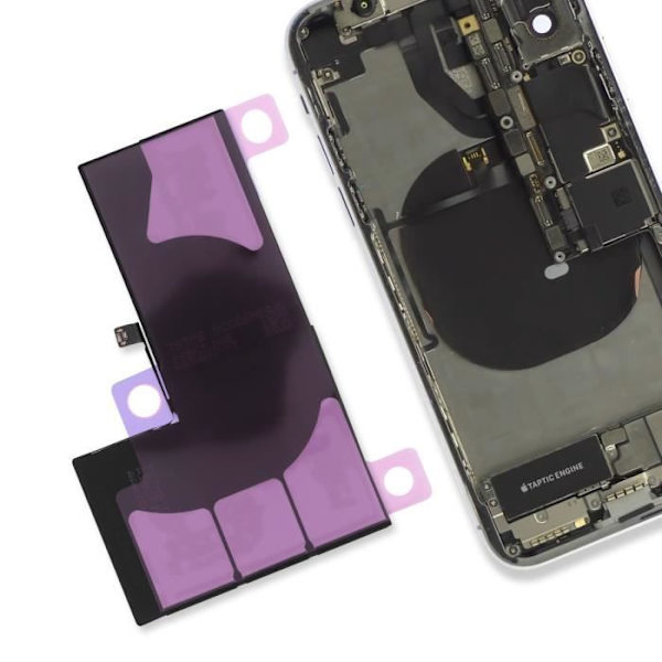 Akun liima iPhone XS:lle Kiinteä kiinnitys Läpinäkyvä - AVIZAR - iPhone XS - Läpinäkyvä - Valkoinen - 12 g. Transparent