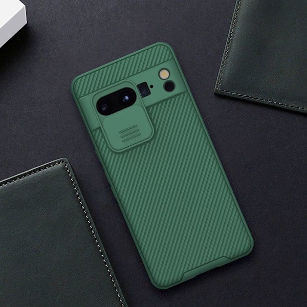 Coque CamShield Pro Coulissant til Google Pixel 8 Pro Ultra Hård Nillkin Mørkegrøn Grön