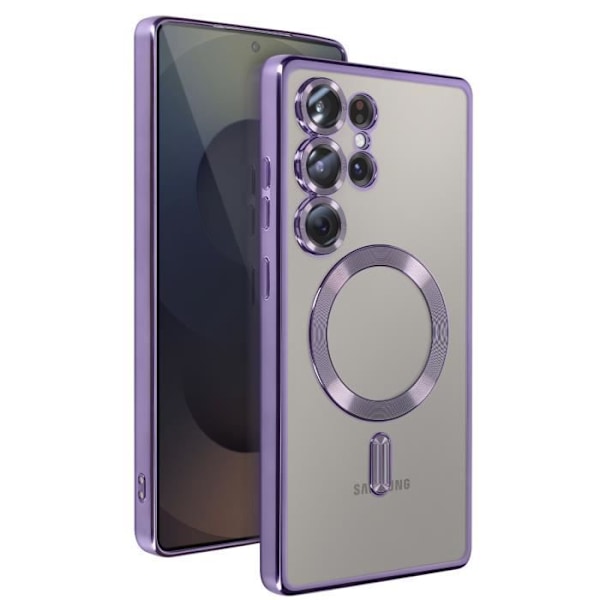 MagSafe-kuori Samsung Galaxy S25 Ultra Silikoni Kromireunus Violetti Lila