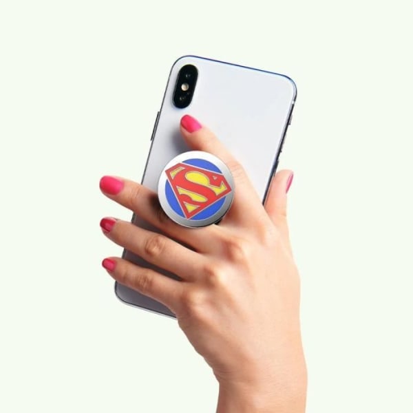 Popsockets Superman emalj smartphone grepp - röd/blå/silver - TU