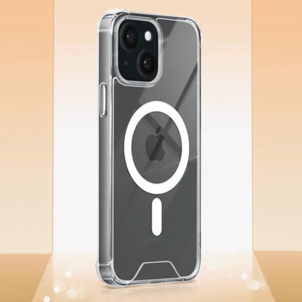 AVIZAR Skyddsfodral för iPhone 15 Plus - Gel Silikon - Förstärkta hörn - Genomskinlig Transparent