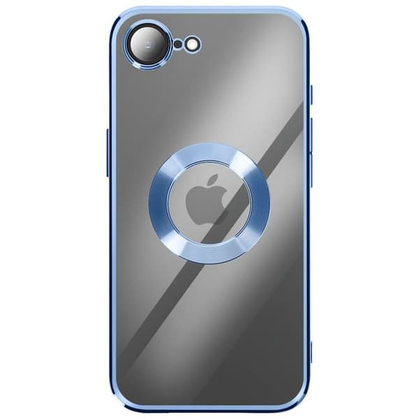 Cover til Apple iPhone 17e med kromkant i blødt silicone blå Blå