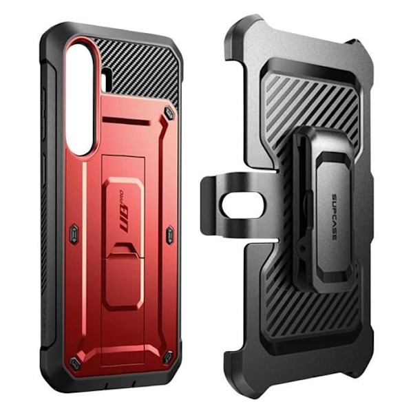Samsung Galaxy S24 Plus Full Case - SUPCASE - Unicorn Beetle Pro - Punainen - Iskunkestävä - Jalusta Röd