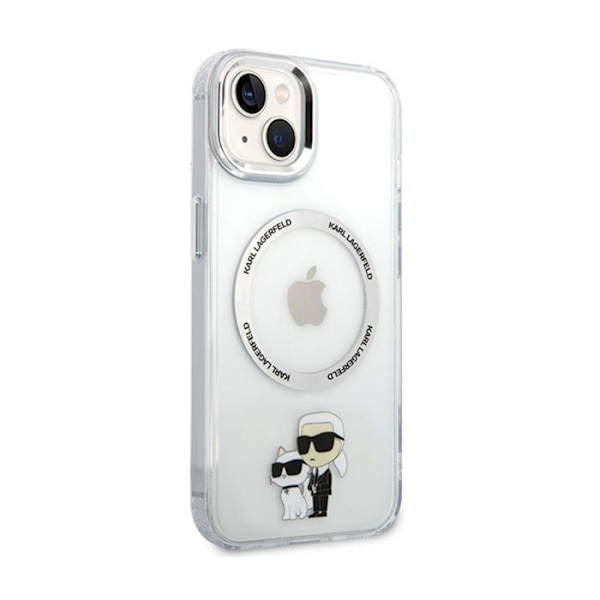 Telefonkobalt - Karl Lagerfeld - iPhone 13 - Transparent - MagSafe-kompatibel - Humoristiske grafikker Transparent