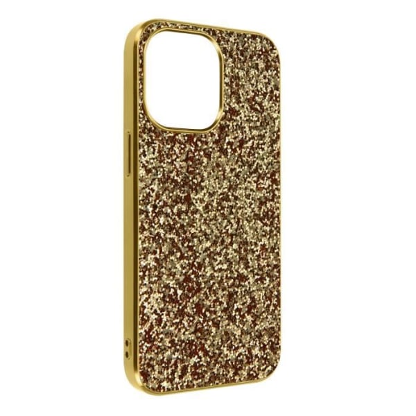 iPhone 13 Pro -kotelo Glitter Design Jäykkä Liukumaton Relief Viimeistely Kullankeltainen