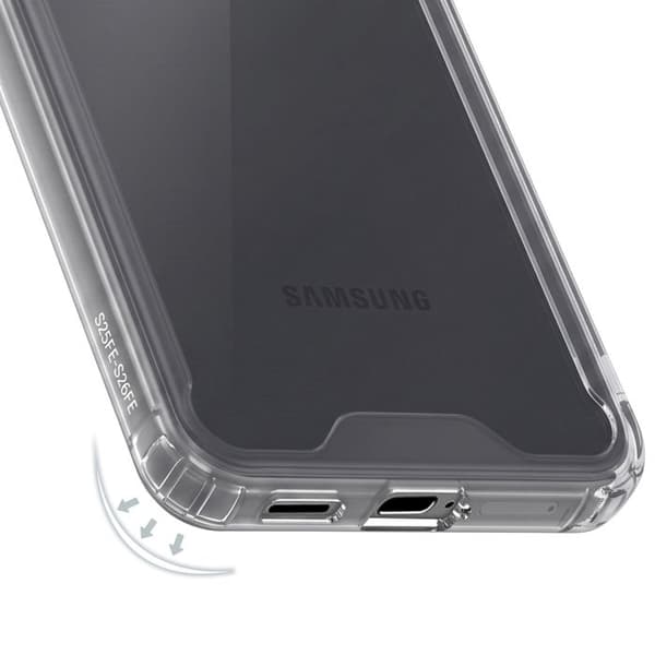 Stødabsorberende Silikone Cover til Galaxy S26 FE med Forstærkede Hjørner - Transparent Vit