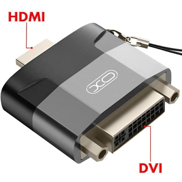 HDMI han til DVI hun videoadapter 1080p opløsning XO grå