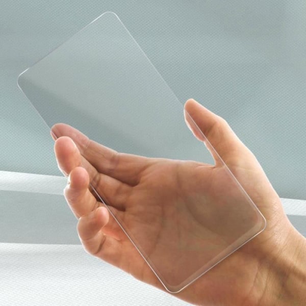 Skyddsfodral - AVIZAR - Realme 8i - Mjuk silikon - 9H härdat glas - Transparent Vit