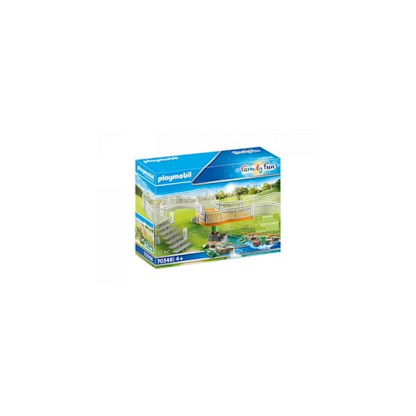 PLAYMOBIL - Förlängning för djurpark - Modell 70348 - 31 stycken - För barn från 4 år och uppåt - Blå Blå