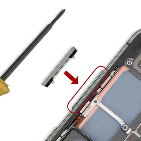 Originalvolymknapp för Galaxy S23 / S23 Plus Service Pack Samsung Grön Grön