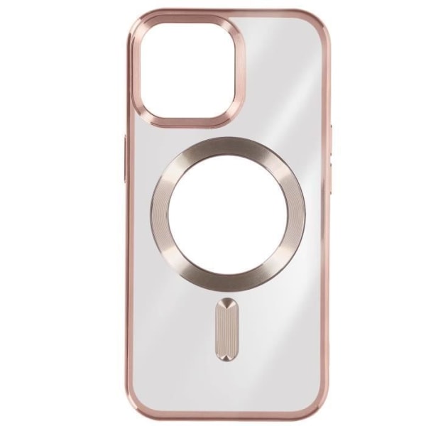 MagSafe Fodral för iPhone 15 Pro Max Silikon Kameraskydd Krom Rosa