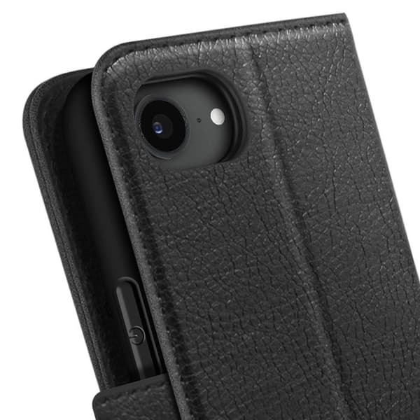 "Pungetui til iPhone 17. serie Chesterfield Prægning Standfunktion Sort" Svart