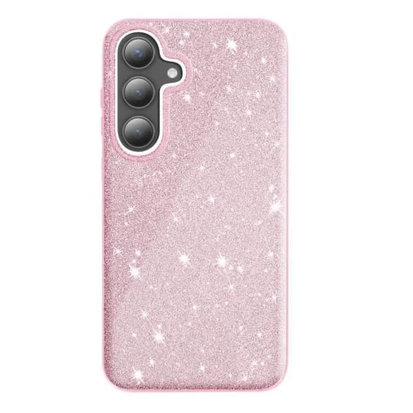 Coque - Samsung - S24 Plus/S25 Plus - Ultraohut silikoni - Vaaleanpunainen kimalle - Glamour Rosa