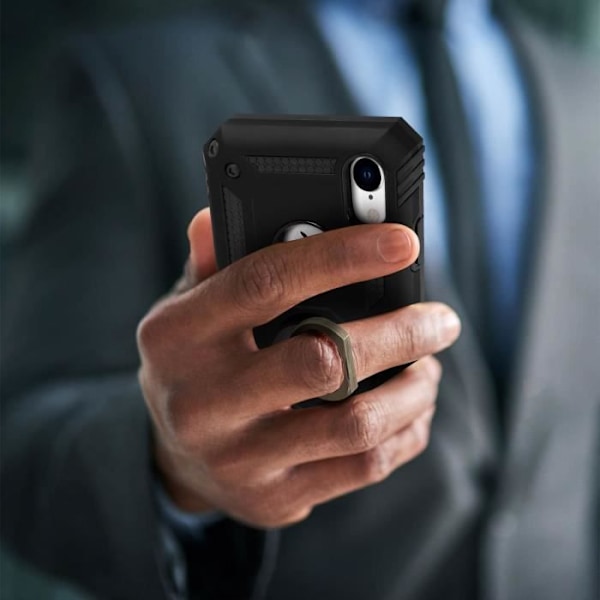 Coque iPhone XR - AVIZAR - Bi-material - Rigid och Mjuk - Video Stöd - Svart Svart
