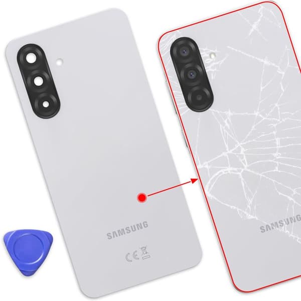 Batteri Cache - SAMSUNG - Galaxy A36 - Hvid - Forudpåført Klæbemiddel - Integreret Optisk Blok Vit