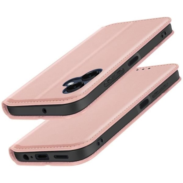 Kotelo Samsung Galaxy A06 Flip Card - ja Video Holder Champagne Pink -kotelolle Rosa