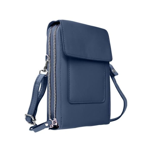 Pochette - AVIZAR - Universell för smartphone - Flera fack - Blå Blå