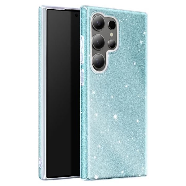 Coque Paillette til Samsung Galaxy S24 Ultra Ultra tynd Silikone Blå Blå