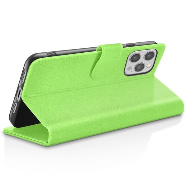 Pung Etui - ZANAÉ - iPhone 12 Pro Max - Grøn - Antiskrid - Video Støtte Grön