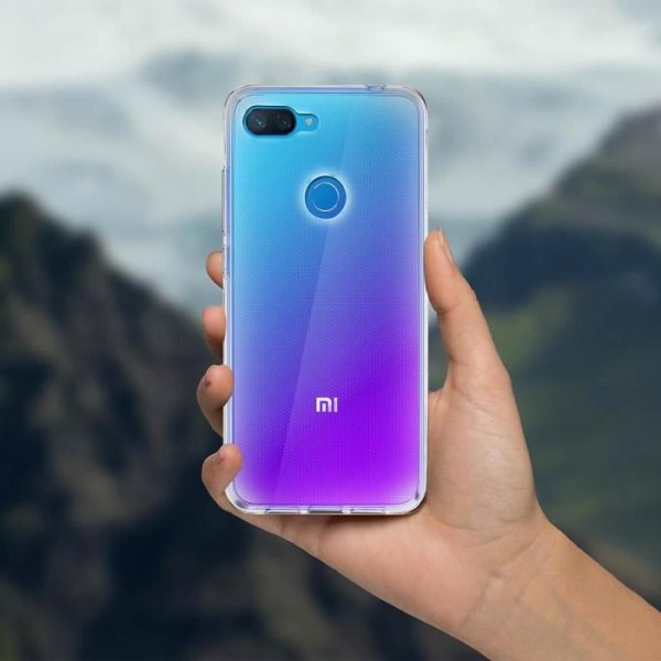 Kuori - Xiaomi - Mi 8 Lite - Liukas Silikoni - Pehmeä - Mattapintainen - Kirkas Valkoinen Klar vit