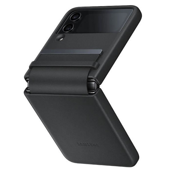 Kuori - Samsung - Galaxy Z Flip 4 - Nahka - Iskusuojelu ja naarmujen kestävyys - Ultra-ohut Svart