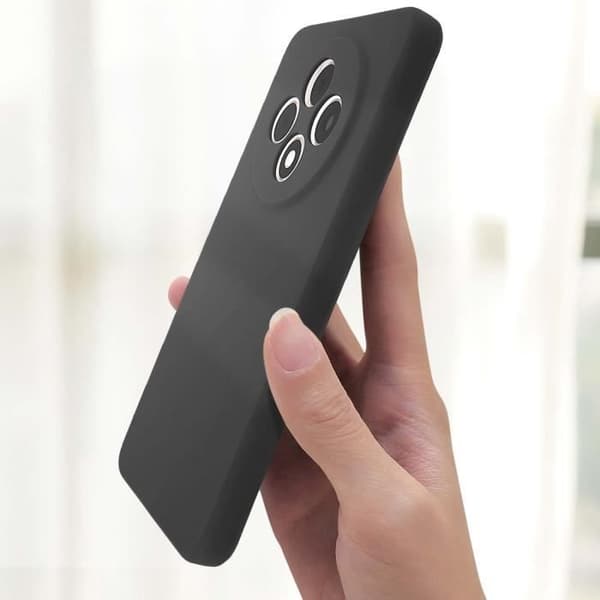 Coque - ADVARSEL - Oppo Reno 12F - Blød Silikone - Ridseresistent Beskyttelse - Elegant Design Svart