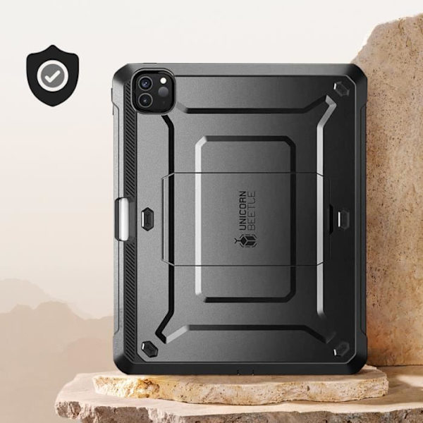 Helt fodral för iPad Pro 12.9 Stötsäkert med Kickstand Supcase Svart Svart