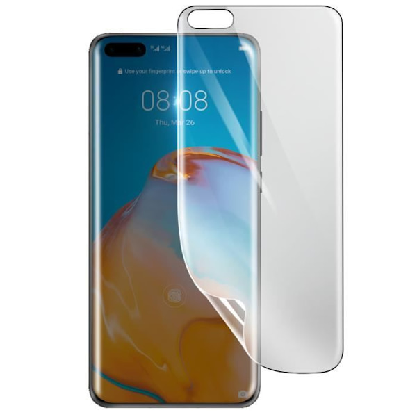Näytönsuoja - 3MK - Huawei P40 Pro - Iskunkestävä Hydrogeeli - Läpinäkyvä - Naarmuuntumaton Transparent