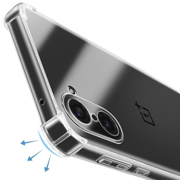 Coque Cordon - AVIZAR - OnePlus Nord CE5 - Silikon - Antichock - Transparent Vit