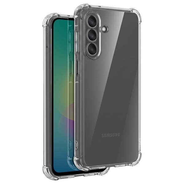 Siliconfodral för Galaxy A27 med förstärkta hörn, transparent Vit